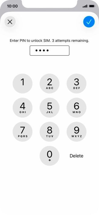 Key in your PIN and press the confirm icon.