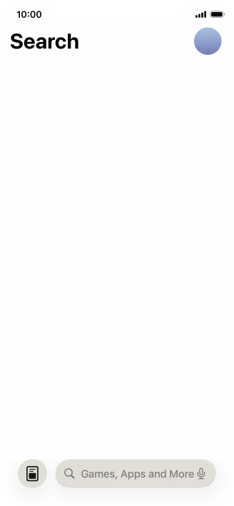 Press the search field and key in the name or subject of the required app.