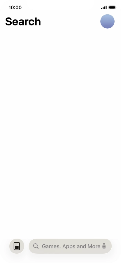 Press the search field and key in the name or subject of the required app.