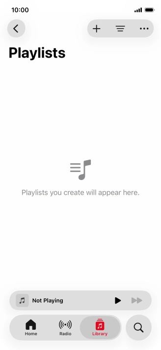 Press the new playlist icon.