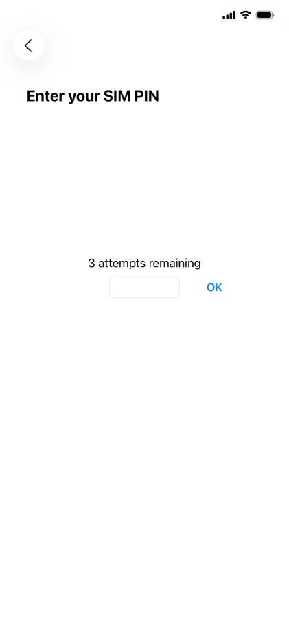If your SIM is locked, key in your PIN and press OK.