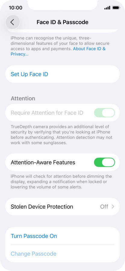 Press Set Up Face ID.