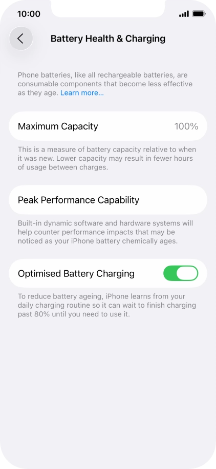 Press the indicator next to 