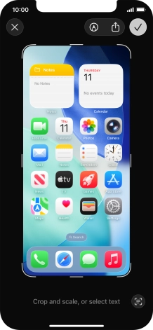 Follow the instructions on the screen to edit and save your screenshot.