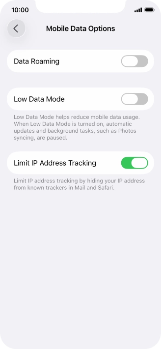 Press the indicator next to 