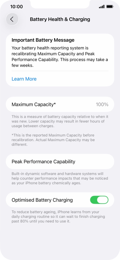 Press the indicator next to 