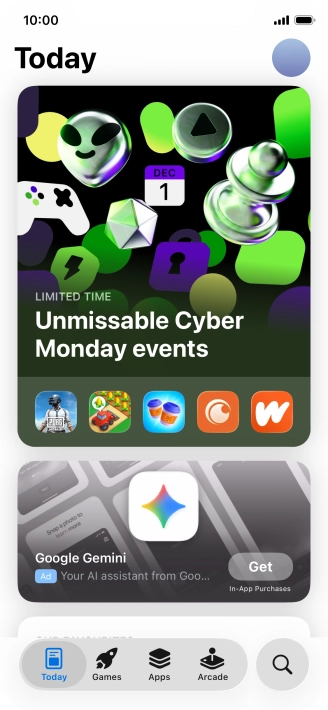 Press the search icon.