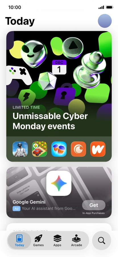 Press the search icon.