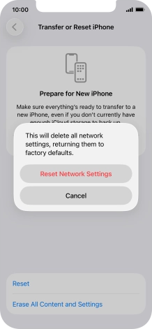 Press Reset Network Settings.
