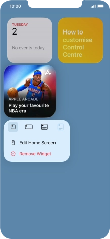 Press Remove Widget.