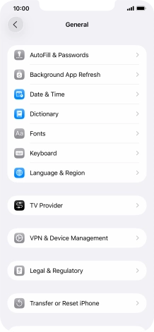 Press Transfer or Reset iPhone.