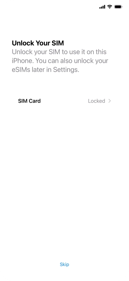 Press SIM Card.