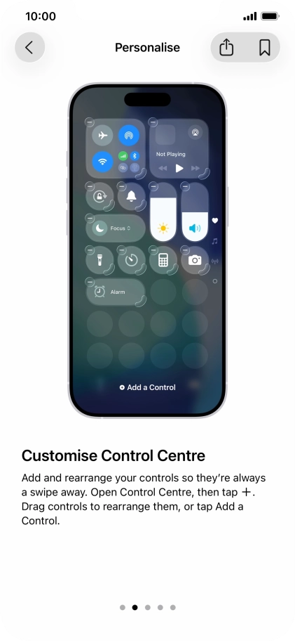 Slide your finger upwards starting from the bottom of the screen to return to the home screen.