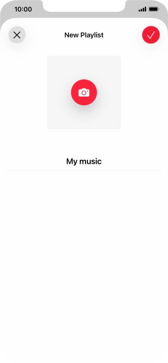 Press the confirm icon.