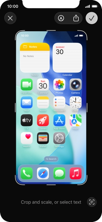 Follow the instructions on the screen to edit and save your screenshot.