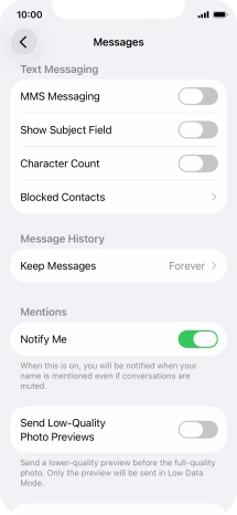 Press the indicator next to 