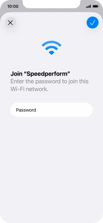 Press the confirm icon.