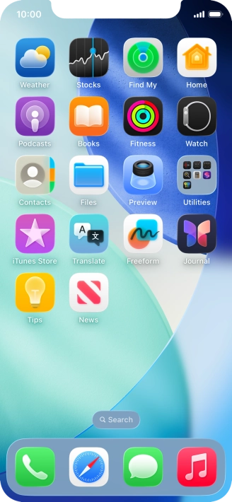 Press and hold anywhere on the home screen.
