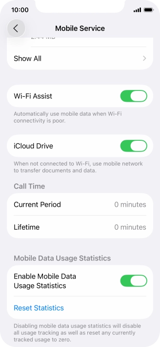 Press the indicator next to 