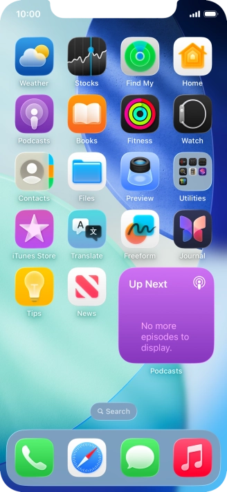 If you're using a Widget Stack: slide up or down on the stack to select the required widget.