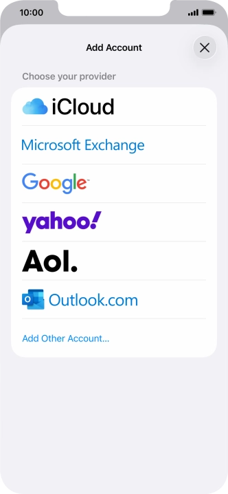 Press Add Other Account....