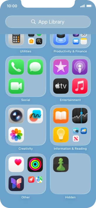 Press and hold the required app.