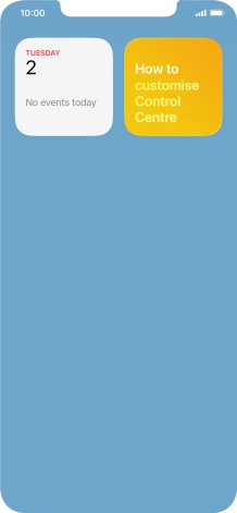 Slide your finger up or down on the screen to see more widgets.