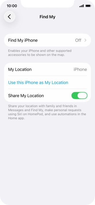 Press Find My iPhone.