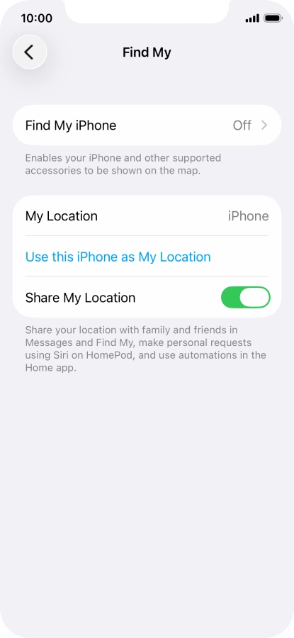 Press Find My iPhone.