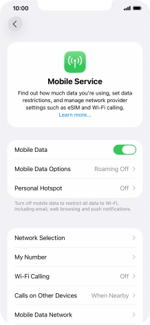 Press Network Selection.