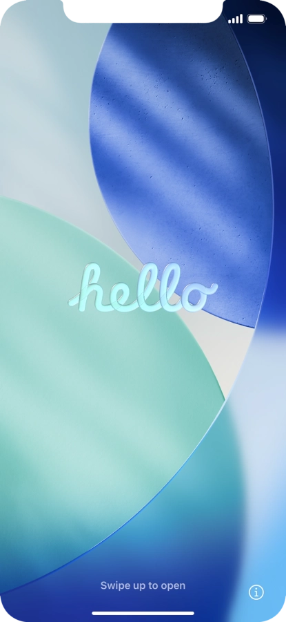 Slide your finger upwards starting from the bottom of the screen.