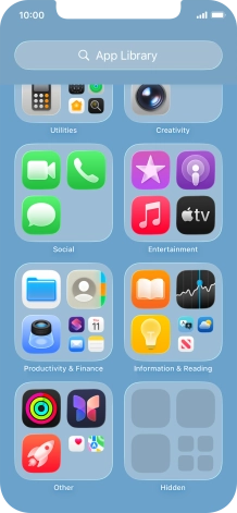 The app is now placed in the Hidden folder in the App Library.