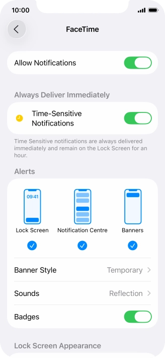 Press the indicator next to 