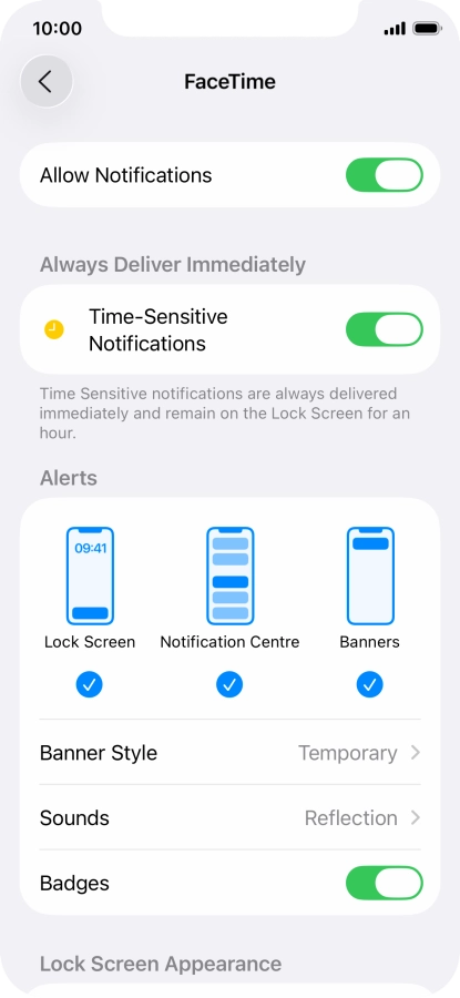 Press the indicator next to 
