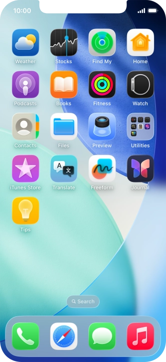 Press and hold anywhere on the home screen.