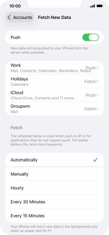 Press the indicator next to 