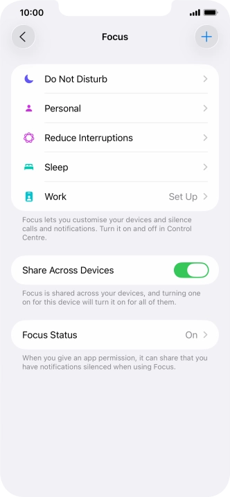 Press Do Not Disturb.