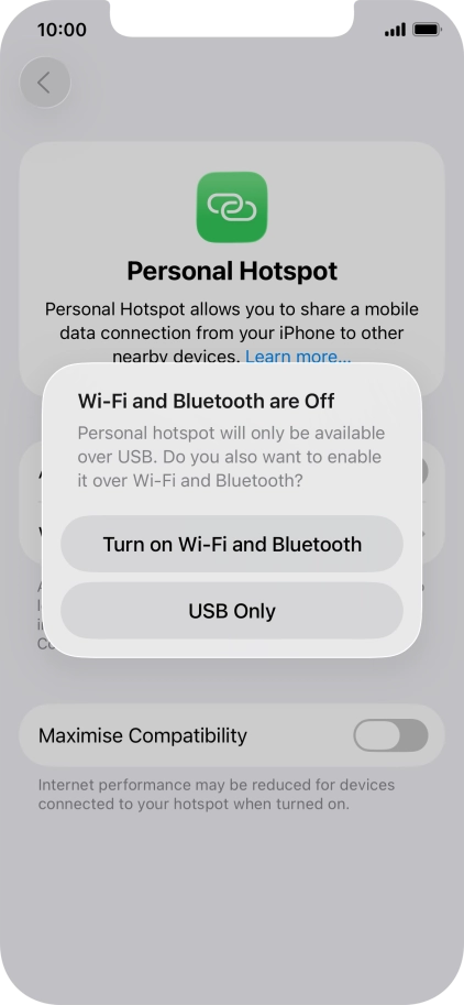 If Wi-Fi is turned off, press Turn on Wi-Fi and Bluetooth.