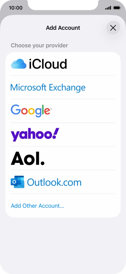 Press Add Other Account....