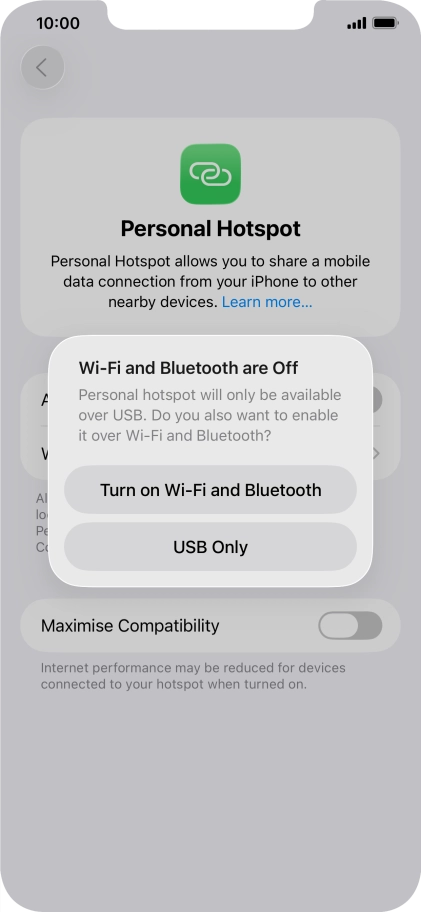 If Wi-Fi is turned off, press Turn on Wi-Fi and Bluetooth.