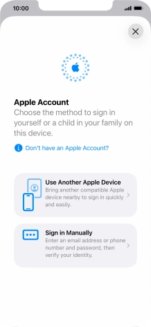 Press Sign in Manually.