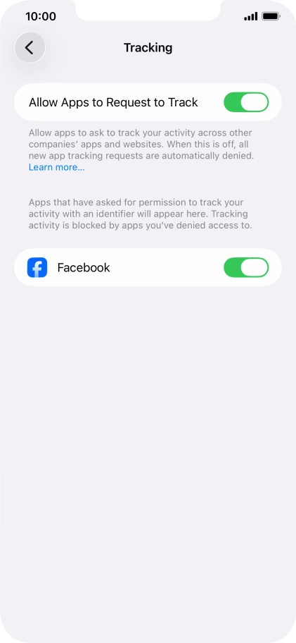 Press the indicator next to 