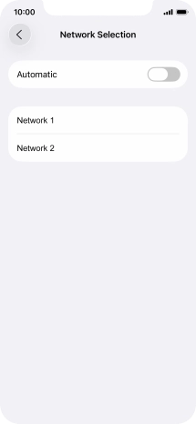 If you turn off the function, press the required network.