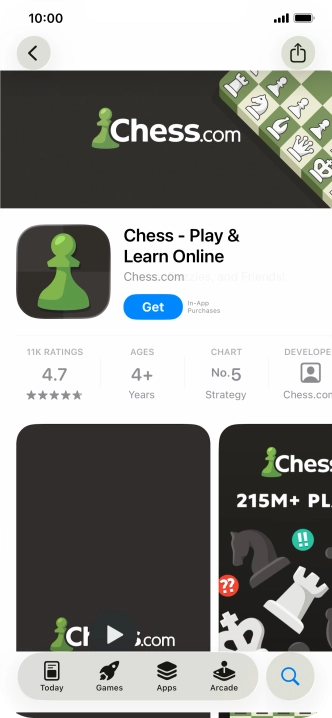 Press Get and follow the instructions on the screen to install the app.