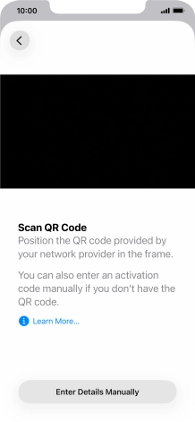 Place the QR code you've received inside the phone camera frame to scan the code.