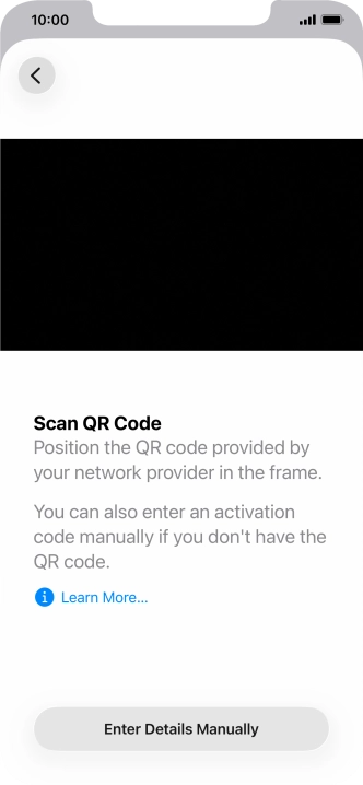 Place the QR code you've received inside the phone camera frame to scan the code.