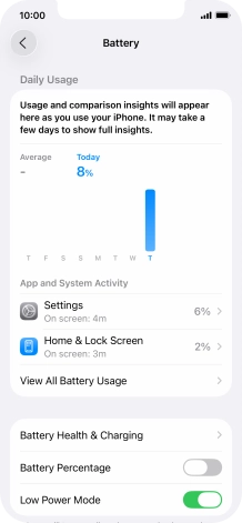 Slide your finger upwards starting from the bottom of the screen to return to the home screen.