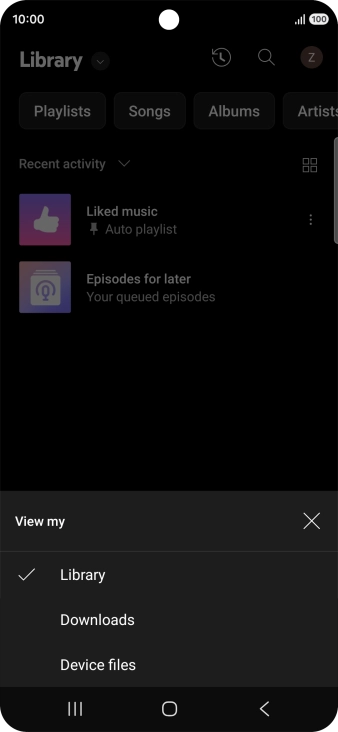 Press the required category and go to the required audio file. Press the required category and go to the required audio file.