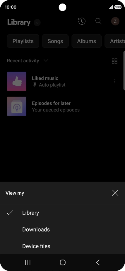 Press the required category and go to the required audio file. Press the required category and go to the required audio file.