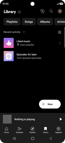 Press the drop down list. Press the drop down list.